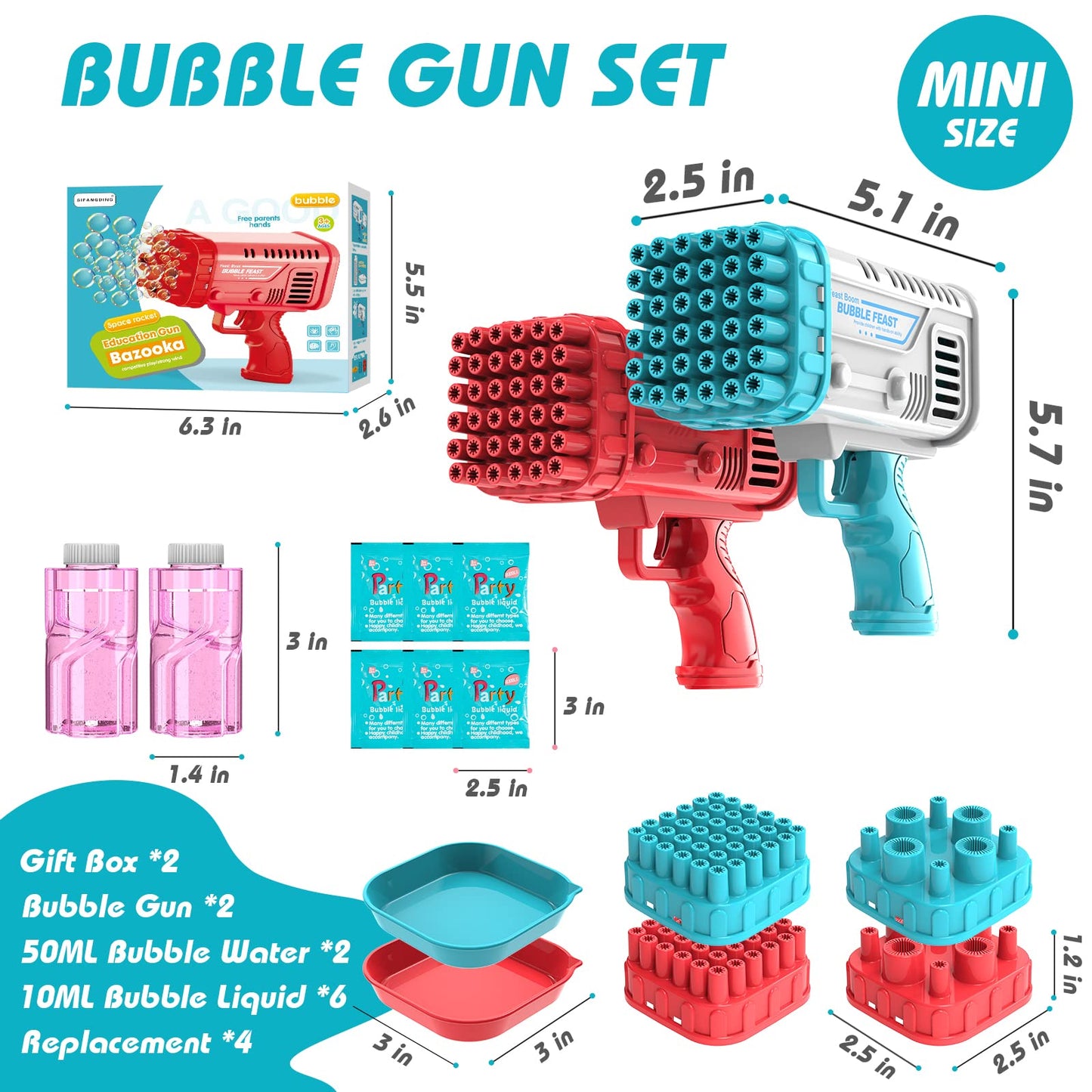 36 Holes Bubble Bazooka Machiine Gun